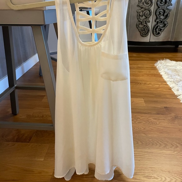 Tops - Small Sheer Off-White Tank